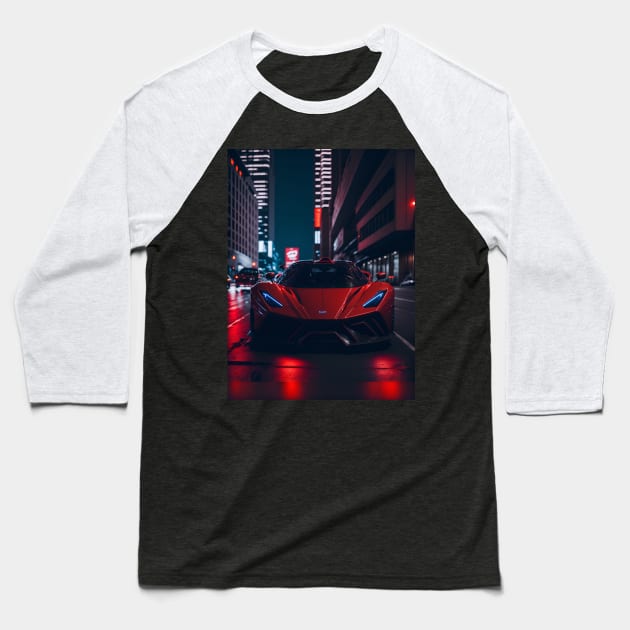 Chicago Night Ride Baseball T-Shirt by star trek fanart and more